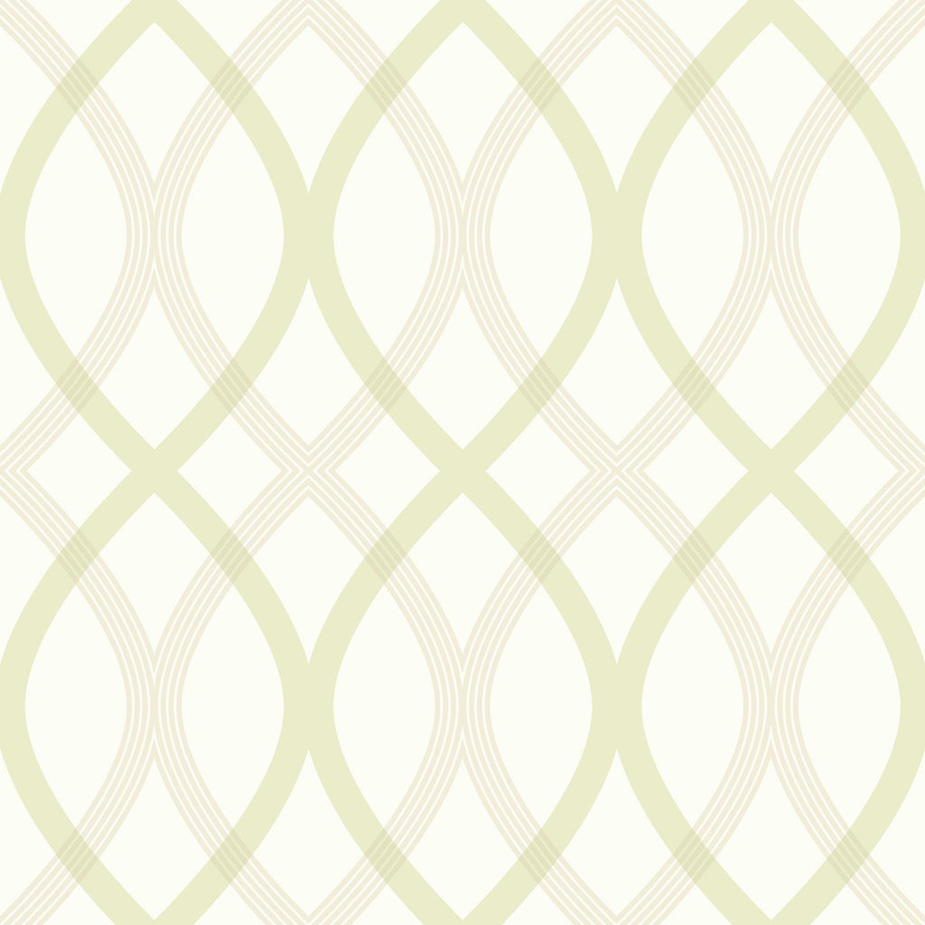 Brewster Home Fashions Contour Geometric Lattice Green Wallpaper
