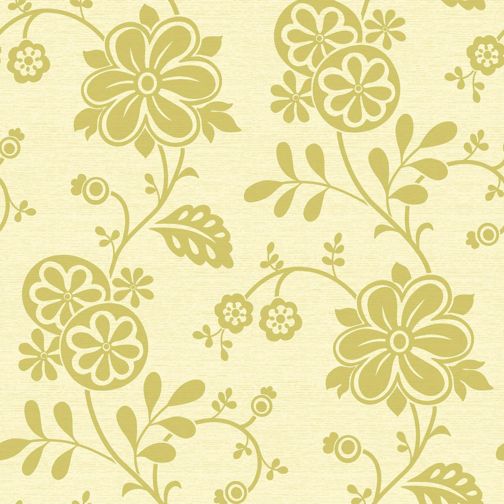 Brewster Home Fashions Amelie Modern Floral Trail Green Wallpaper