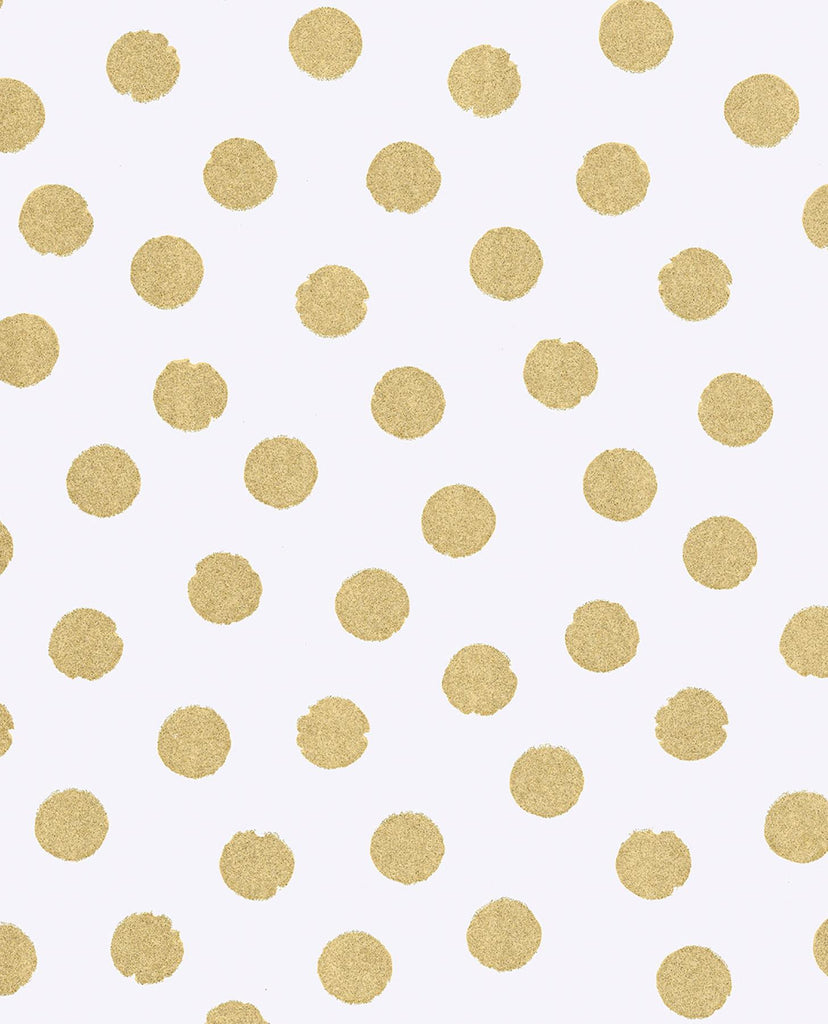 Brewster Home Fashions Odette Stamped Dots Gold Wallpaper