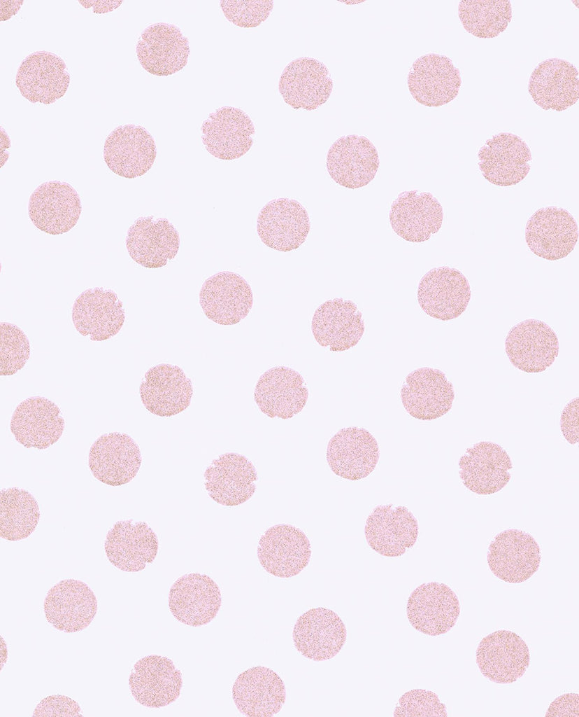 Brewster Home Fashions Odette Pink Stamped Dots Peach Wallpaper