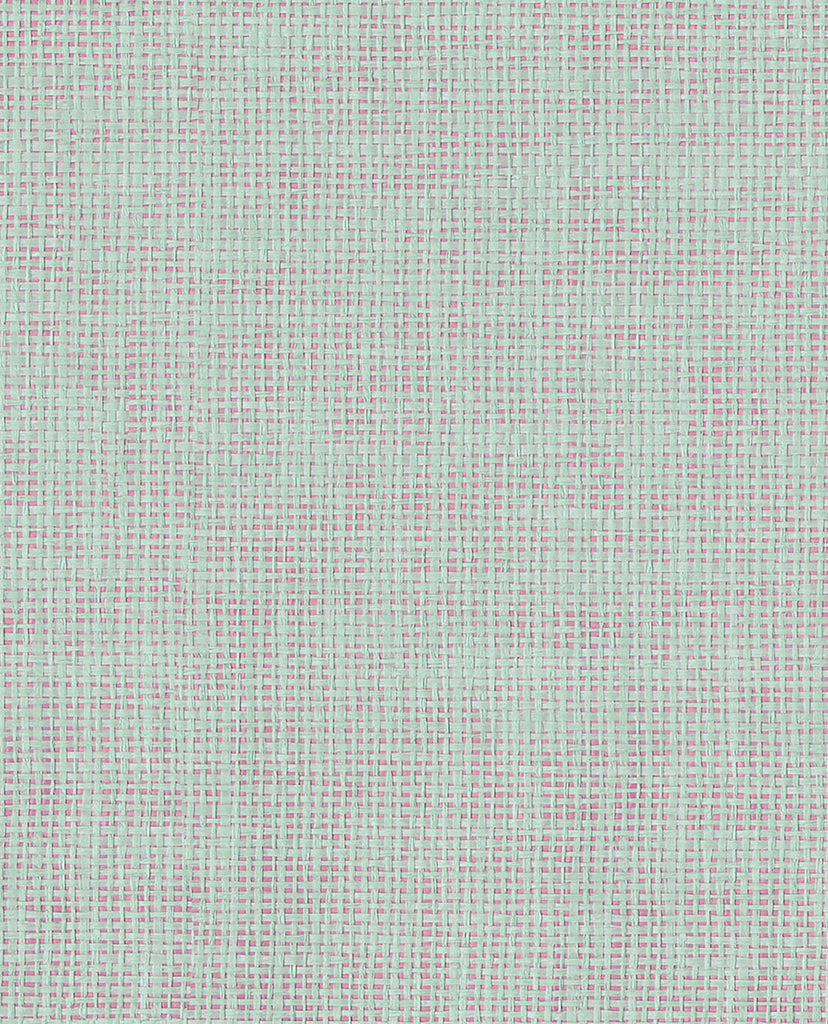 Brewster Home Fashions Anya Mint/Pink Paper Weave Wallpaper