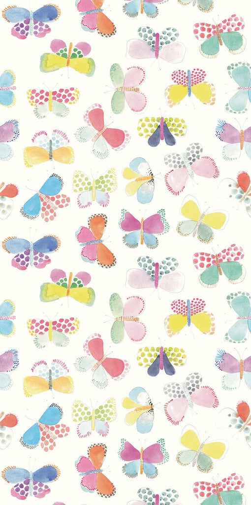 Brewster Home Fashions White Butterflies In My Stomach Wall Mural