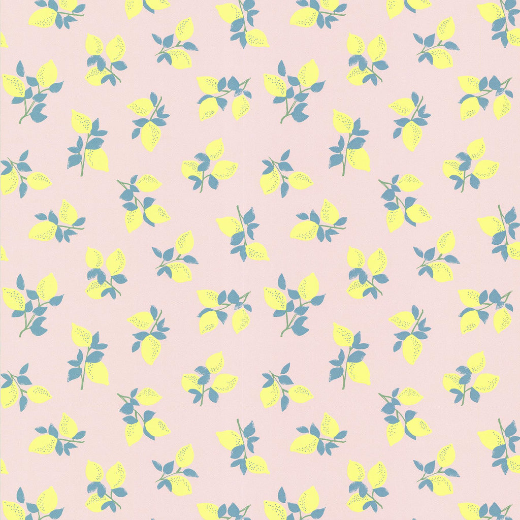 Brewster Home Fashions Citron Juicy Lemon Soft Pink Wallpaper