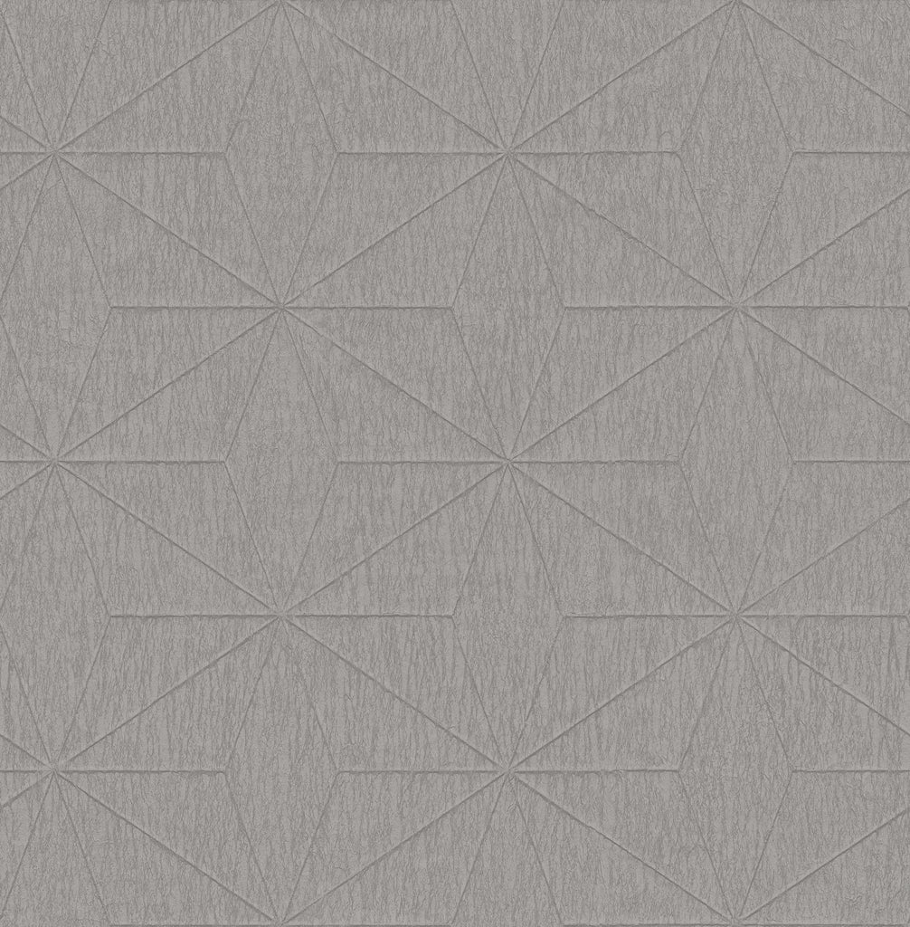 Brewster Home Fashions Bernice Taupe Geometric Silver Wallpaper