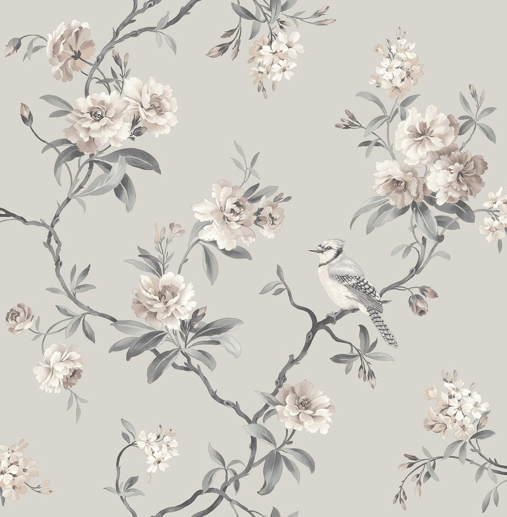 Brewster Home Fashions Chinoiserie Floral Stone Wallpaper