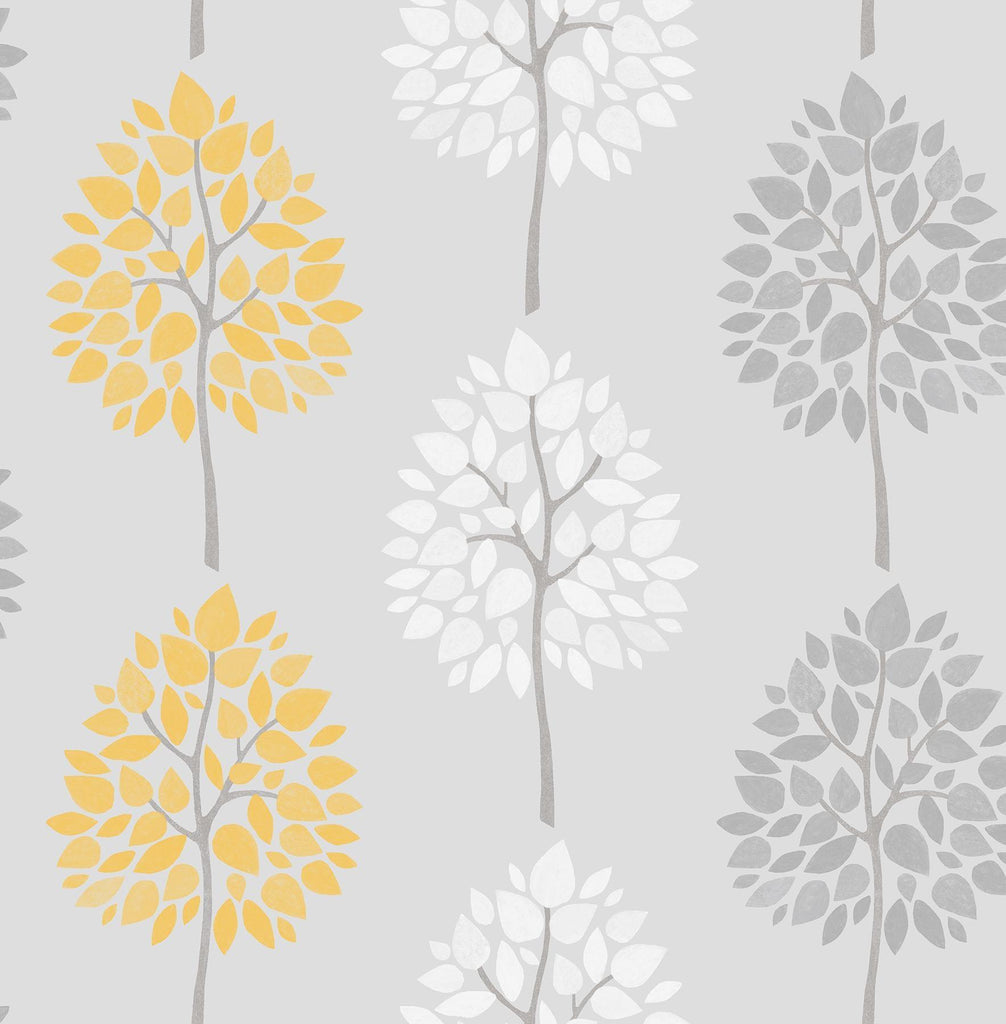 Brewster Home Fashions Alder Grey Tree Wallpaper