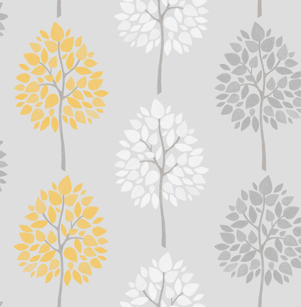 Brewster Home Fashions Alder Tree Grey Wallpaper