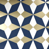 Brewster Home Fashions Newby Navy Geometric Wallpaper