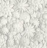 Brewster Home Fashions Dacre White Floral Wallpaper