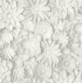 Brewster Home Fashions Dacre Floral White Wallpaper