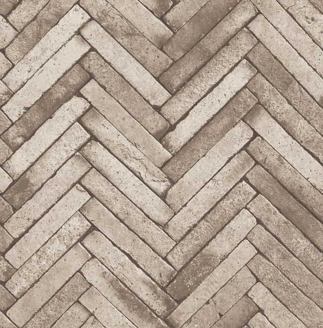 Brewster Home Fashions Ryon Taupe Diagonal Slate Wallpaper