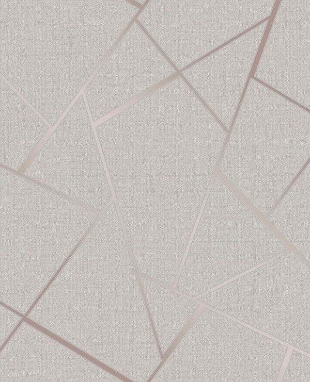 Brewster Home Fashions Quartz Rose Gold Fractal Wallpaper
