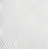 Brewster Home Fashions Shard Silver Trellis Wallpaper