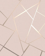Brewster Home Fashions Quartz Fractal Blush Wallpaper