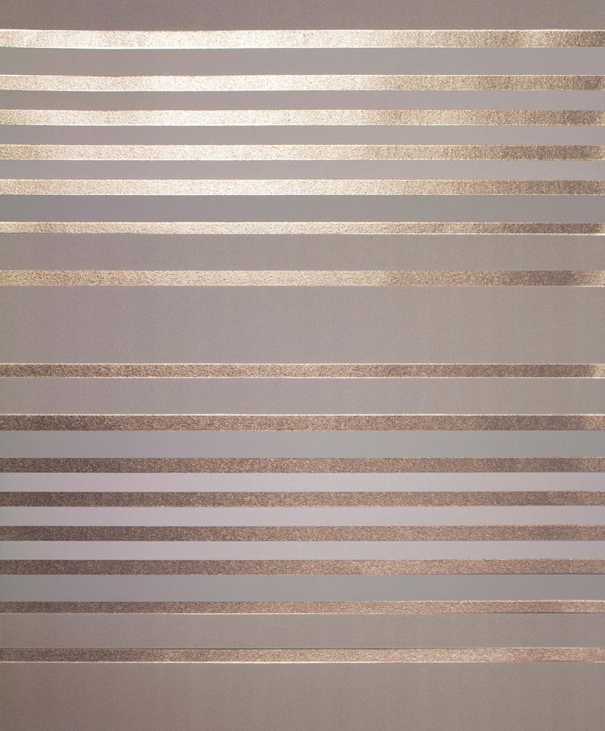 Brewster Home Fashions Mayfair Rose Gold Metallic Stripe Wallpaper