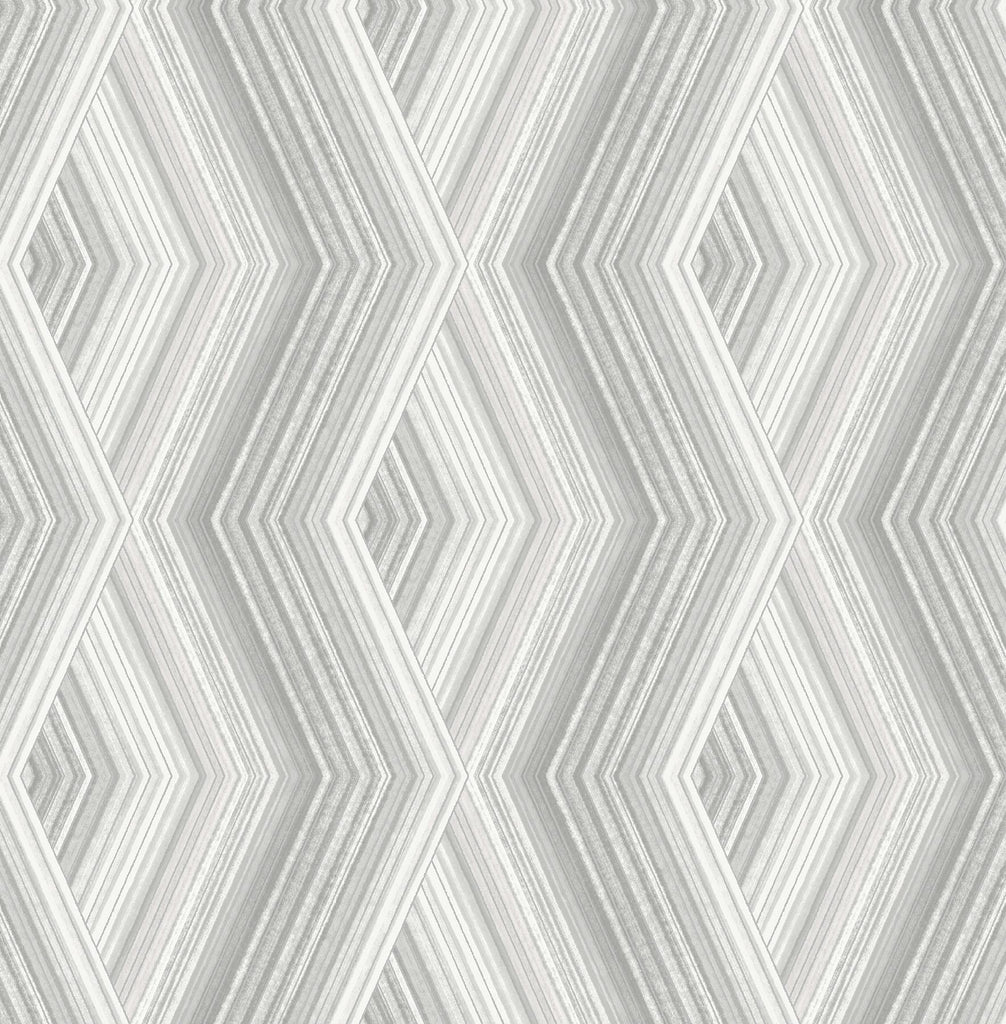 Brewster Home Fashions Aura Silver Geometric Wallpaper