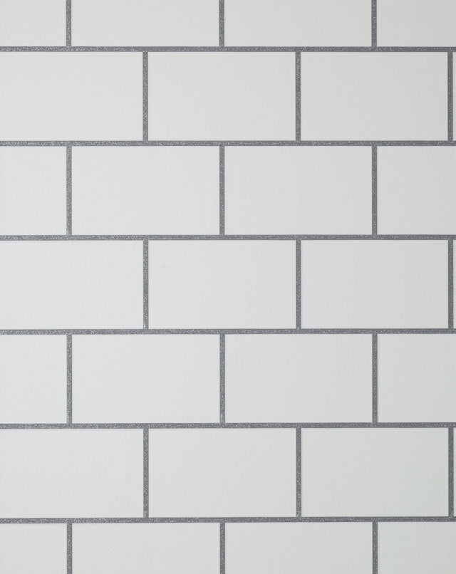 Brewster Home Fashions Metro Silver Tile Wallpaper