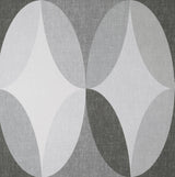 Brewster Home Fashions Kirby Oval Geo Charcoal Wallpaper