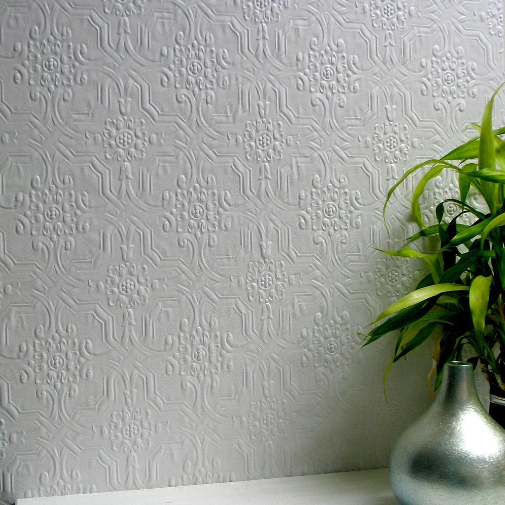 Brewster Home Fashions Berkeley Anaglytpa Original Paintable Wallpaper