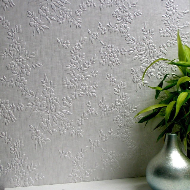 Brewster Home Fashions Portland Paintable Anaglytpa Original Wallpaper