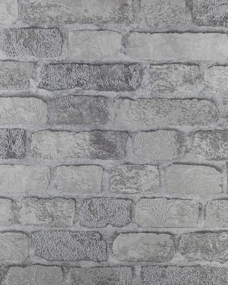 Brewster Home Fashions Princess Street Brick Grey Wallpaper