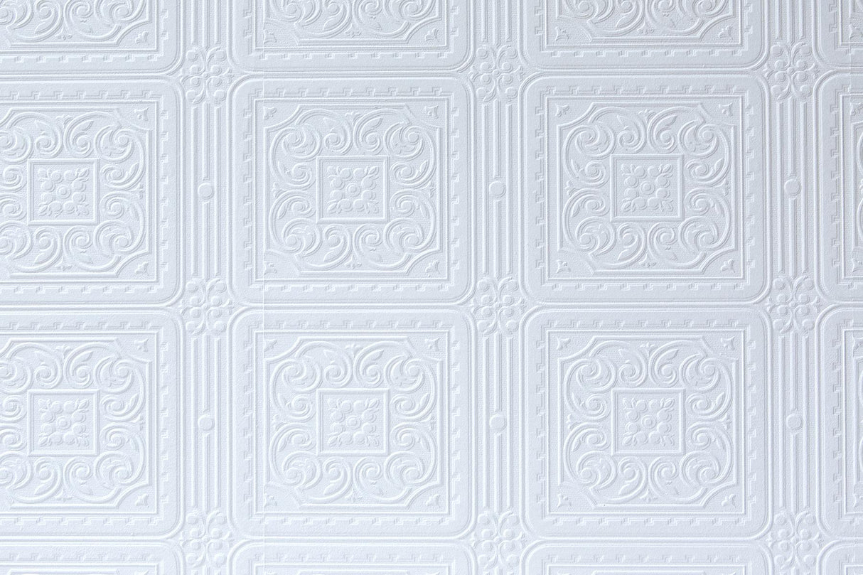 Brewster Home Fashions Turner Tile Textured Vinyl Paintable Wallpaper