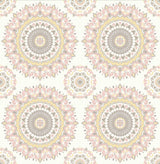 A-Street Prints Gemma Light Pink Boho Medallion Wallpaper