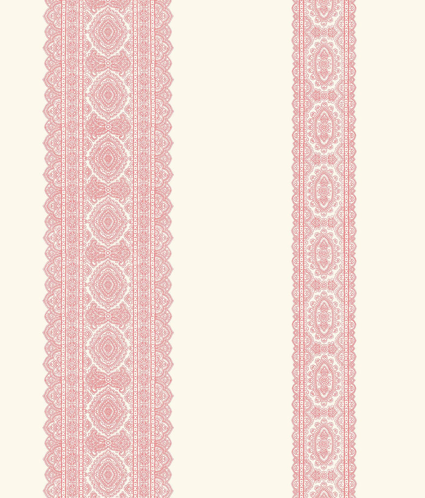 A-Street Prints Brynn Paisley Stripe Pink Wallpaper