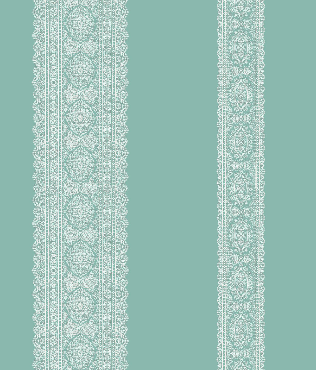 A-Street Prints Brynn Turquoise Paisley Stripe Wallpaper