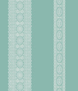 A-Street Prints Brynn Turquoise Paisley Stripe Wallpaper