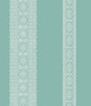 A-Street Prints Brynn Turquoise Paisley Stripe Wallpaper