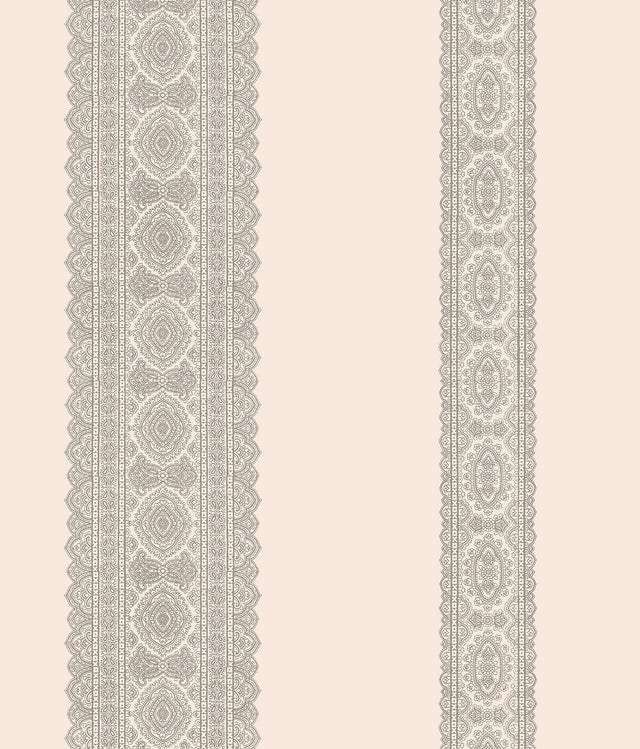 A-Street Prints Brynn Grey Paisley Stripe Wallpaper