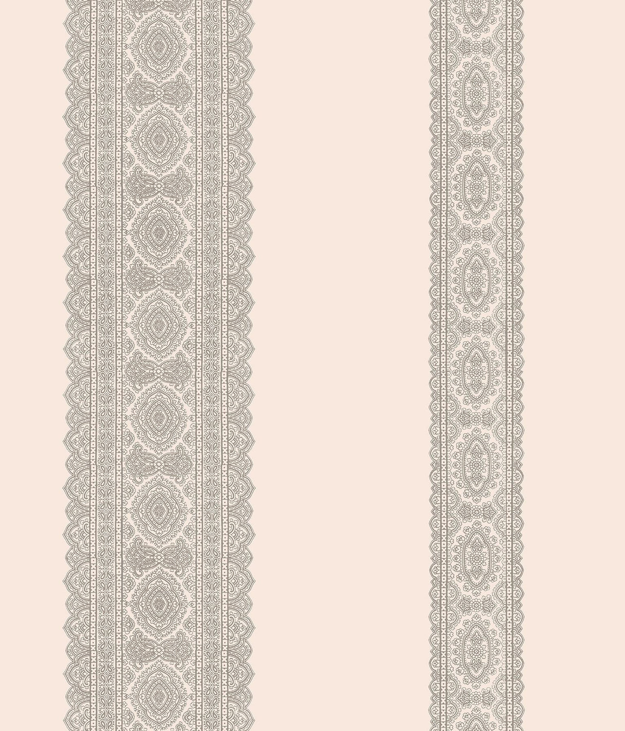 A-Street Prints Brynn Paisley Stripe Grey Wallpaper