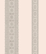 A-Street Prints Brynn Paisley Stripe Grey Wallpaper