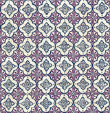 A-Street Prints Geo Violet Quatrefoil Wallpaper