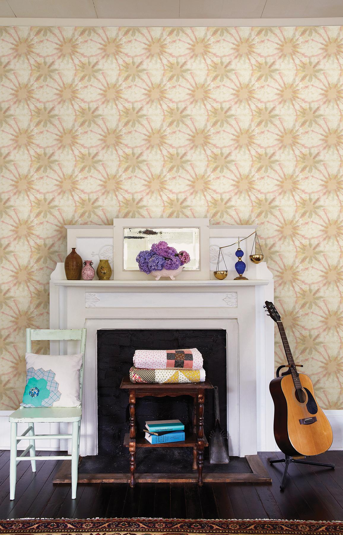 A-Street Prints Iris Pink Shibori Wallpaper