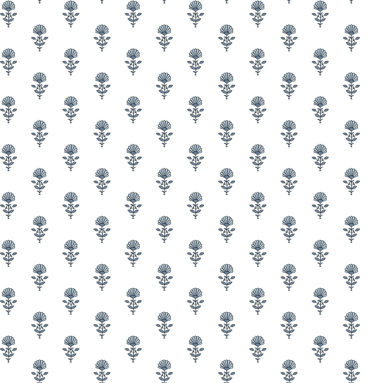 A-Street Prints Libby Blue Heather Mini Floral Wallpaper