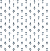 A-Street Prints Libby Mini Floral Blue Heather Wallpaper