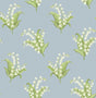 A-Street Prints Farmington Blue Heather Lily of the Valley Wallpaper