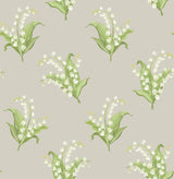 A-Street Prints Farmington Stone Lily of the Valley Wallpaper