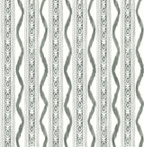 A-Street Prints Rhys IKAT Stripe Green Wallpaper