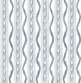 A-Street Prints Rhys Blue IKAT Stripe Wallpaper