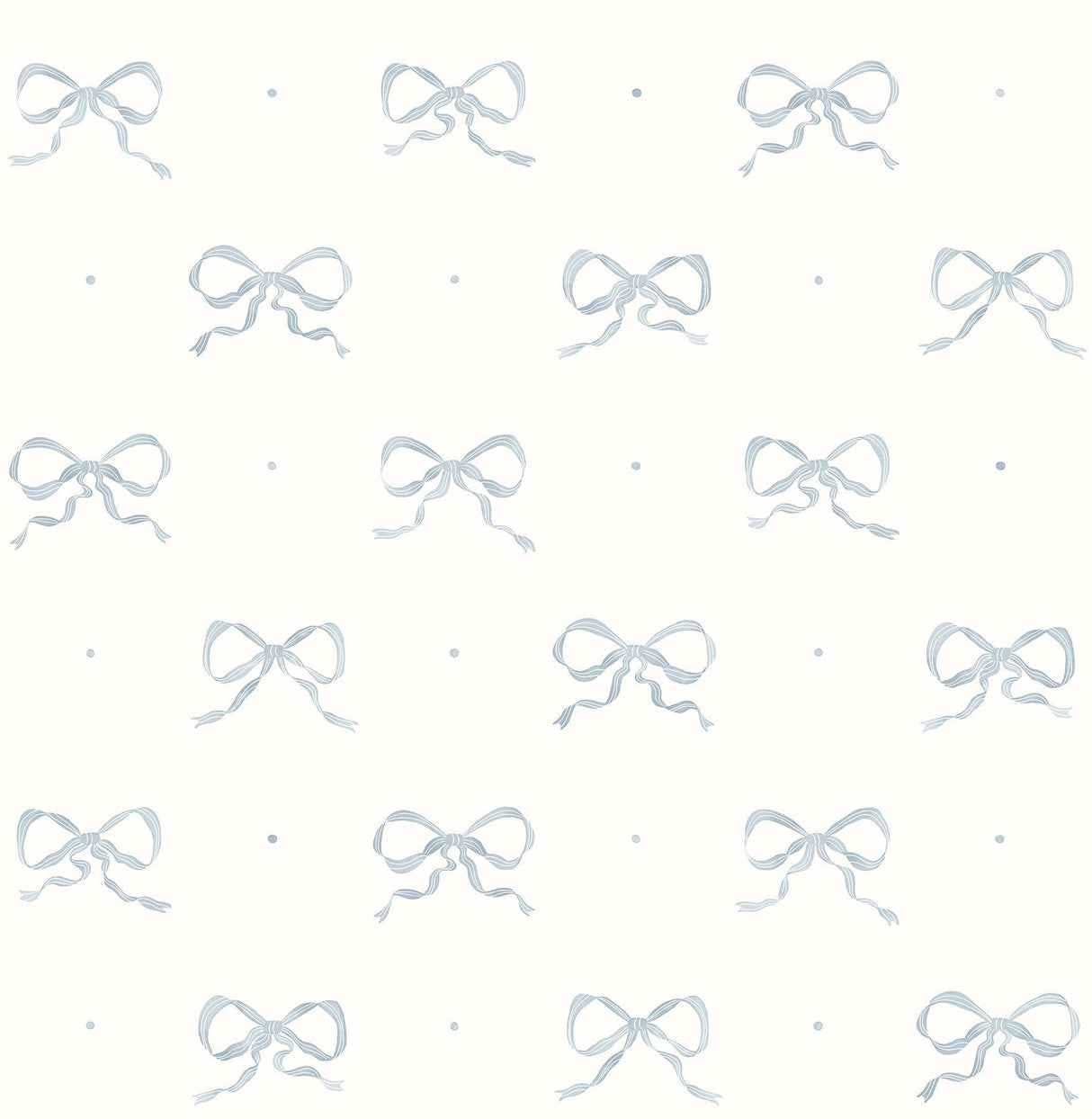 A-Street Prints Emma Blue Heather Large Bow Wallpaper