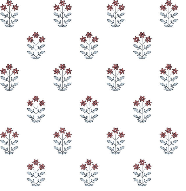 A-Street Prints Kit Red Floral Wallpaper