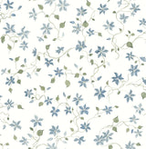 A-Street Prints Betsy Blue Heather Floral Trail Wallpaper