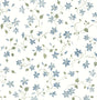 A-Street Prints Betsy Blue Heather Floral Trail Wallpaper