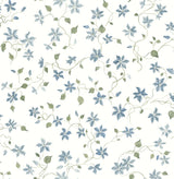 A-Street Prints Betsy Floral Trail Blue Heather Wallpaper
