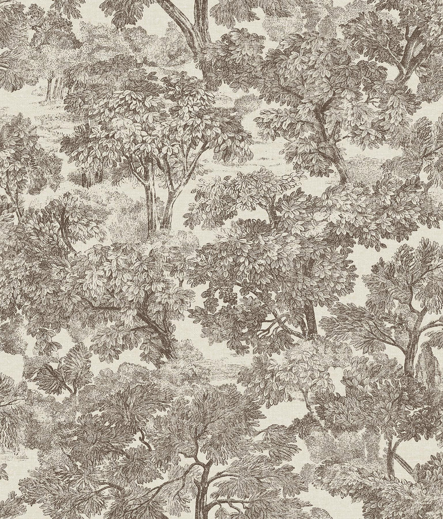 Brewster Home Fashions Blyth Toile Brown Wallpaper