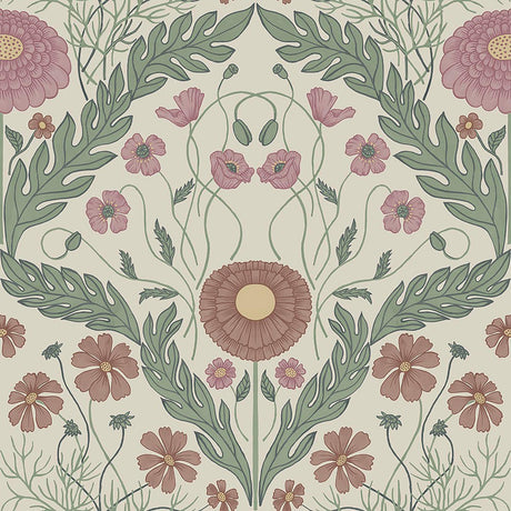 Brewster Home Fashions Marguerite Damask Multicolor Wallpaper