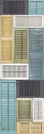 A-Street Prints Salvaged Shutter Blue Distressed Wood Wall Mural
